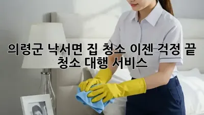 의령군 낙서면 집 청소, 이젠 걱정 끝! 청소 대행 서비스